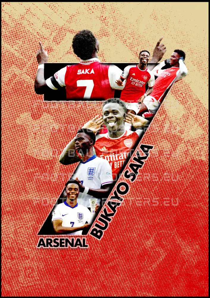 Bukayo Saka Arsenal Poster – FootballPosters - Main Image