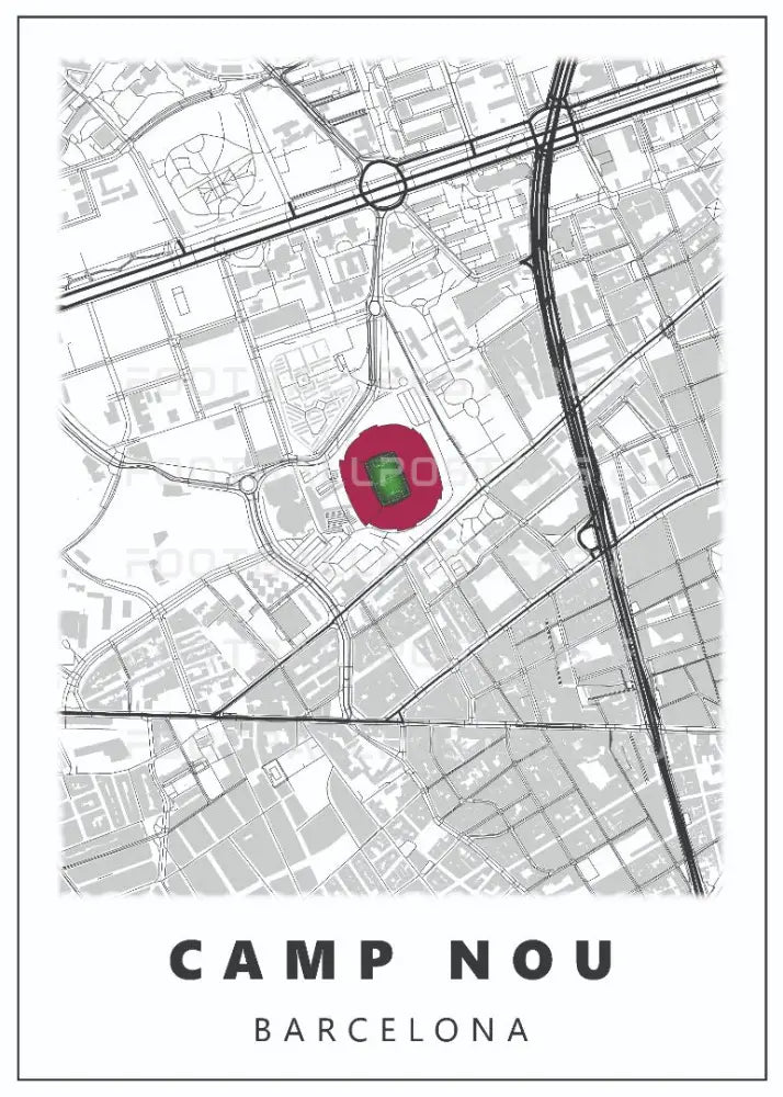 Fc Barcelona Stadium Map | Poster