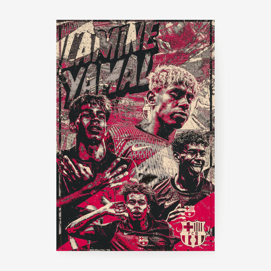 Lamine Yamal football poster without frame in high detail