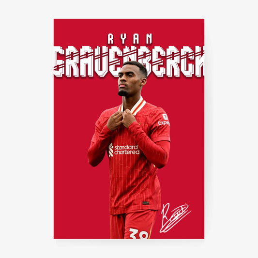 Person wearing a red sports uniform with visible branding on a red background