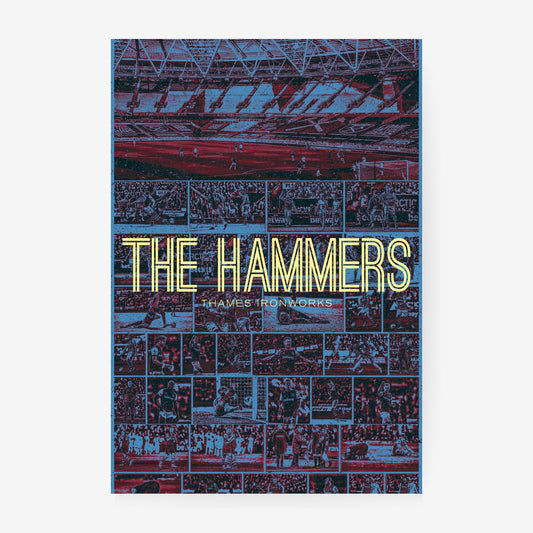 West Ham United football poster featuring The Hammers, London Stadium and memorable club moments