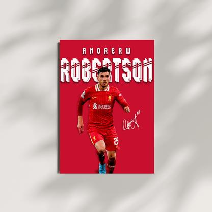 Andrew Robertson Liverpool poster shadow background modern football wall decor