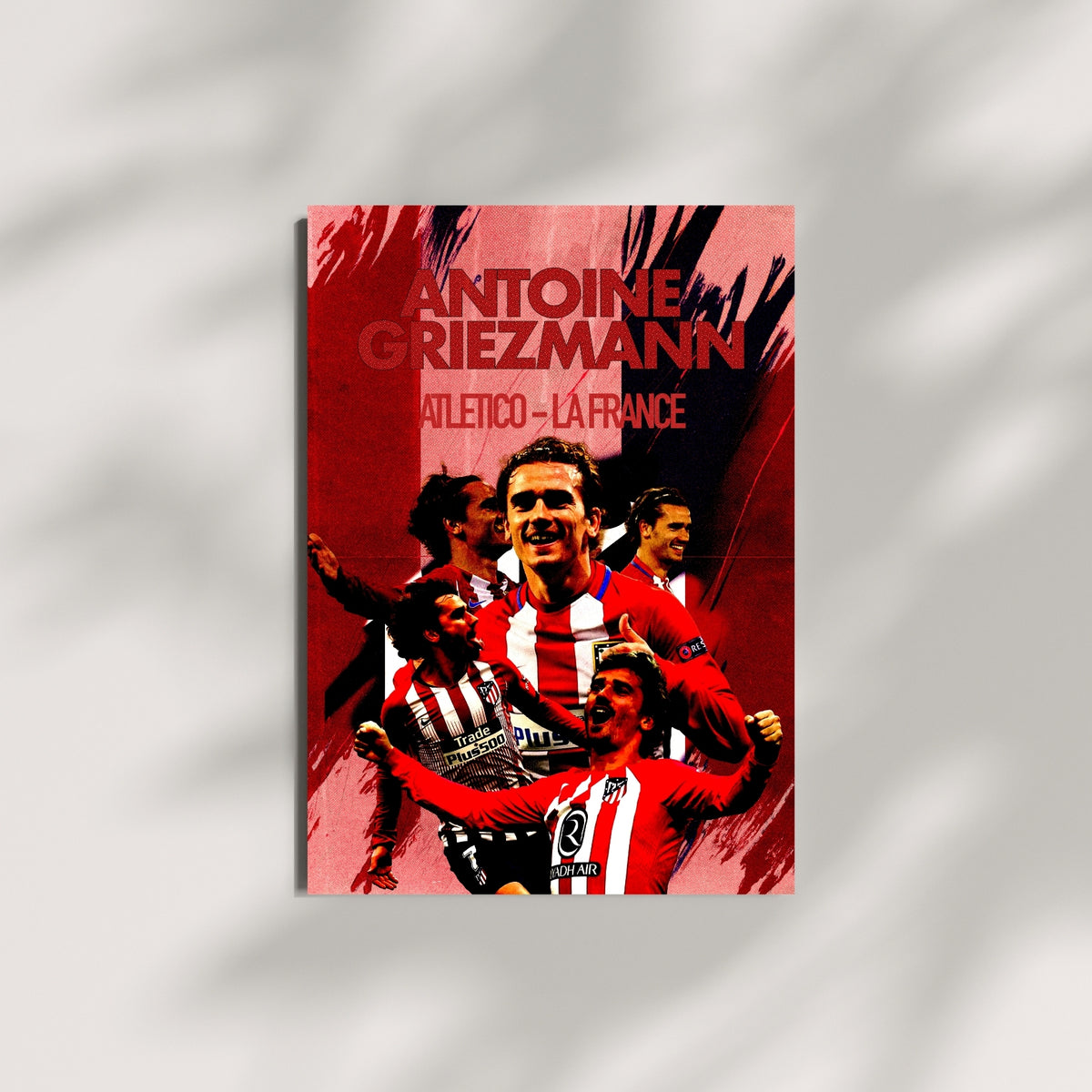 Antoine Griezmann Atletico Madrid poster displayed as football wall art