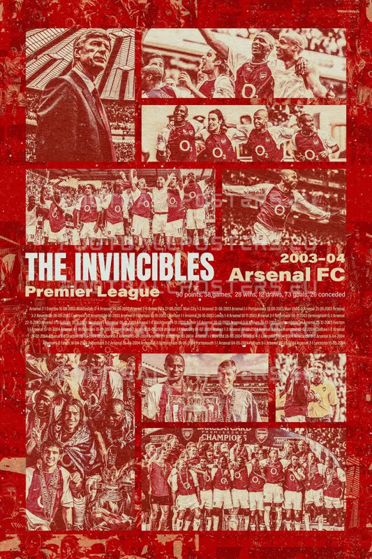 O2 Arsenal Invincible Iconic Football Moments – Legendary Matches & Football History Posters ...