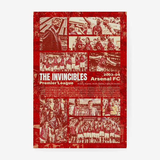 Arsenal Invincibles 2003/04 Premier League poster celebrating their unbeaten title-winning season