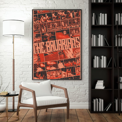 Bayern Munich Die Bayern football poster displayed in a modern interior with a black frame