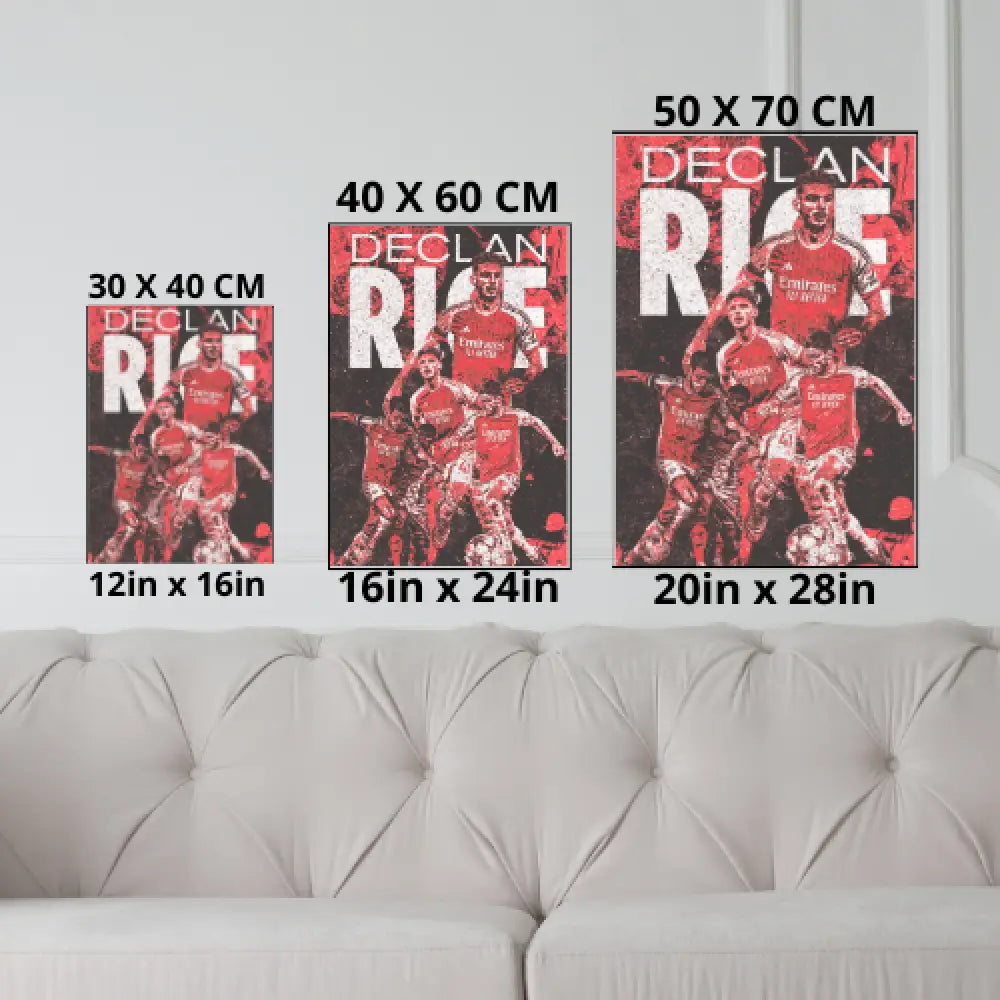 Declan Rice Poster | Arsenal | Football Art | Premium Quality