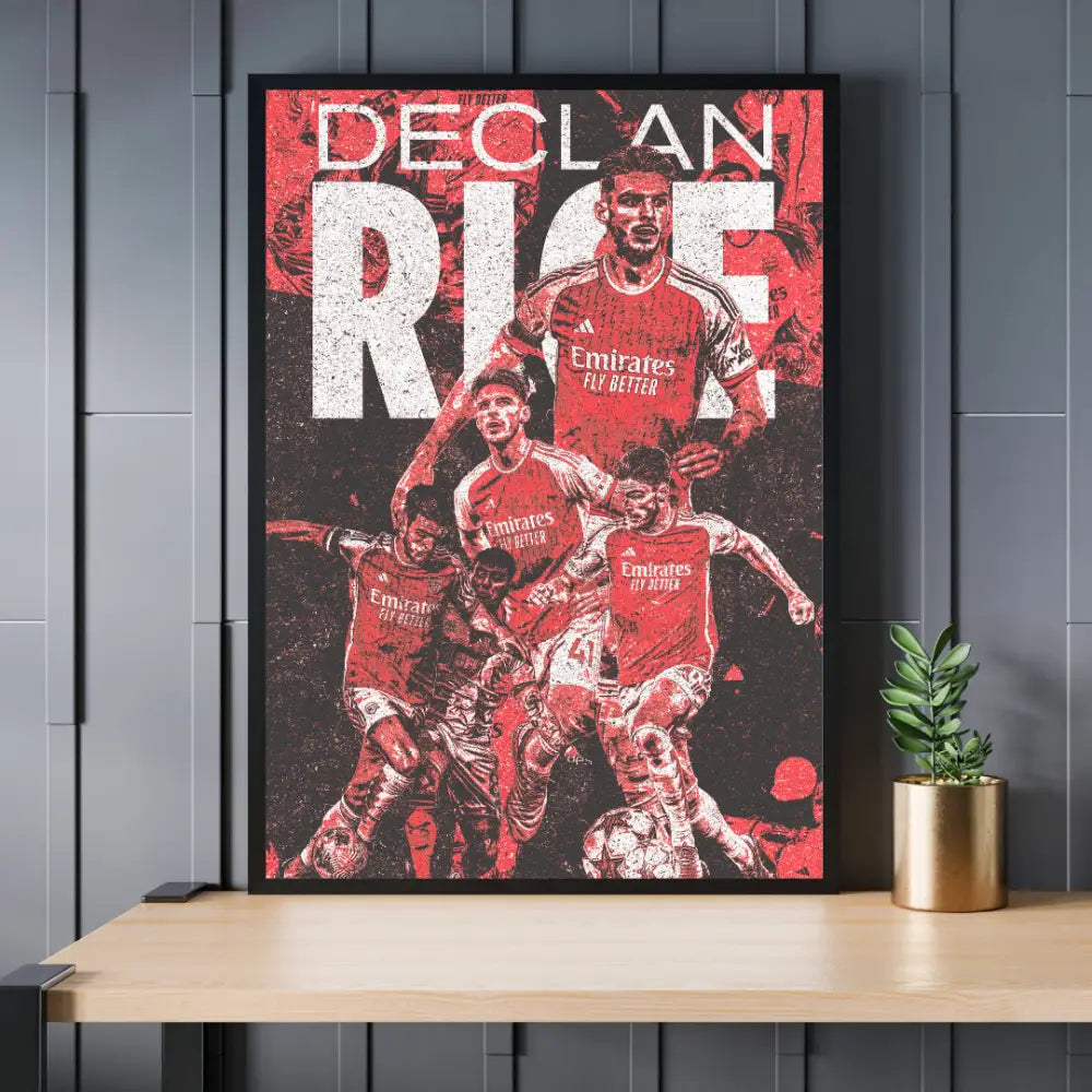Declan Rice Poster | Arsenal | Football Art | Premium Quality