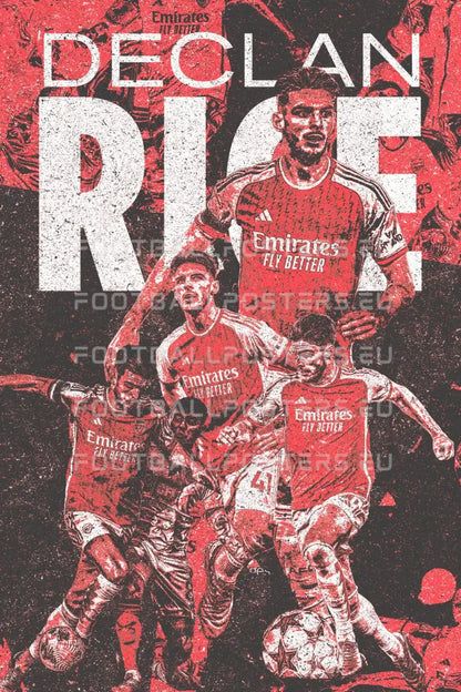 Declan Rice Poster | Arsenal | Football Art | Premium Quality ...