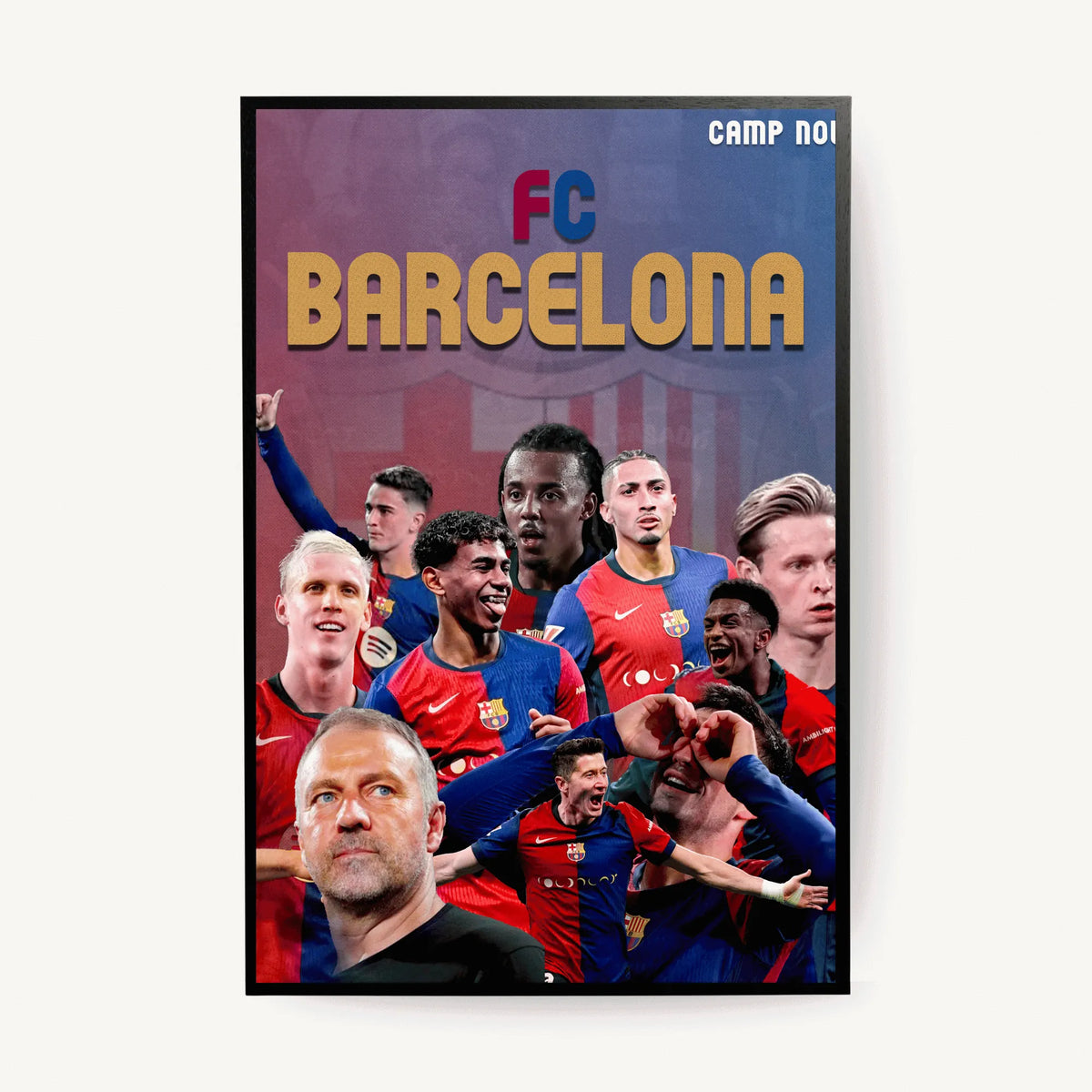 FC Barcelona squad football poster wall art