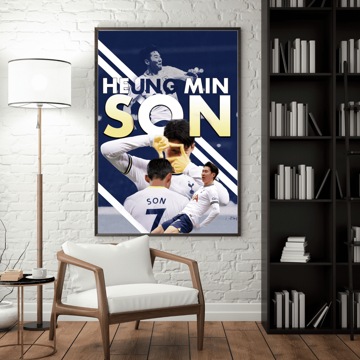 Heung Min Son Tottenham poster living room wall decor football art framed print
