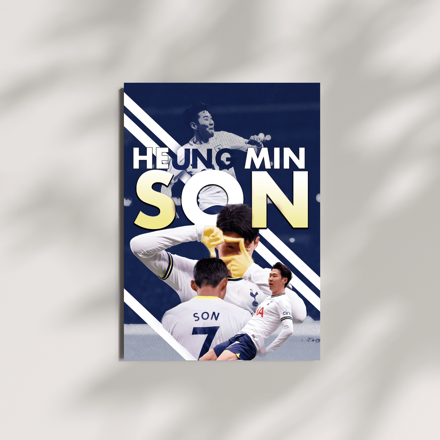 Heung Min Son Tottenham poster shadow background modern football wall decor