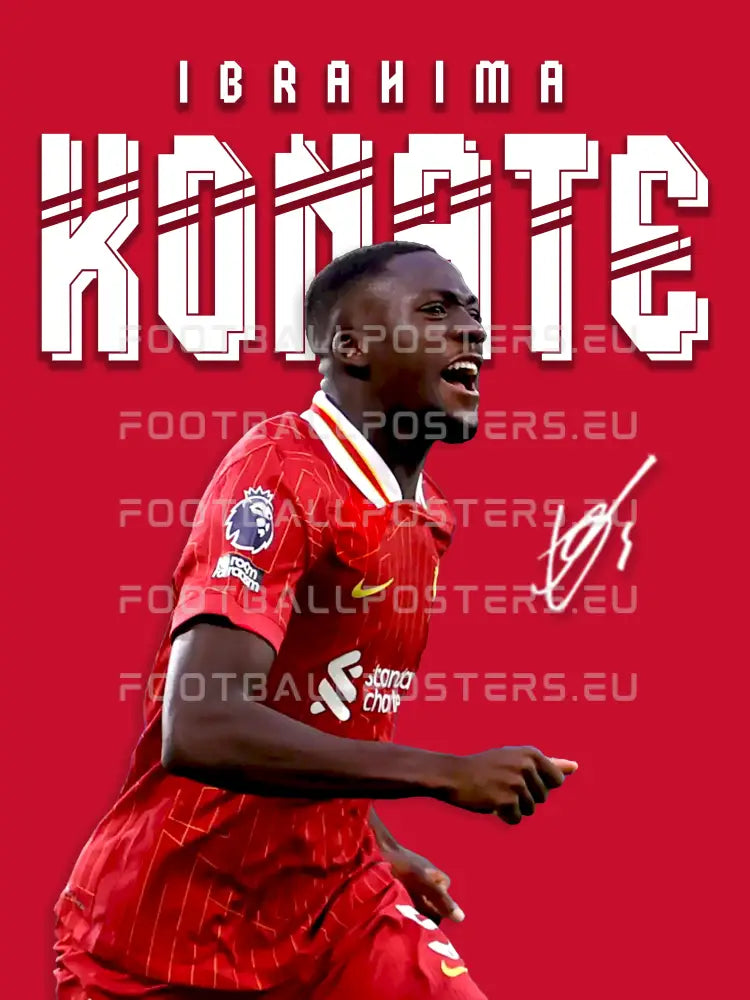 Ibrahima Konate | Player Collection Poster Minimalistic Liverpool Art
