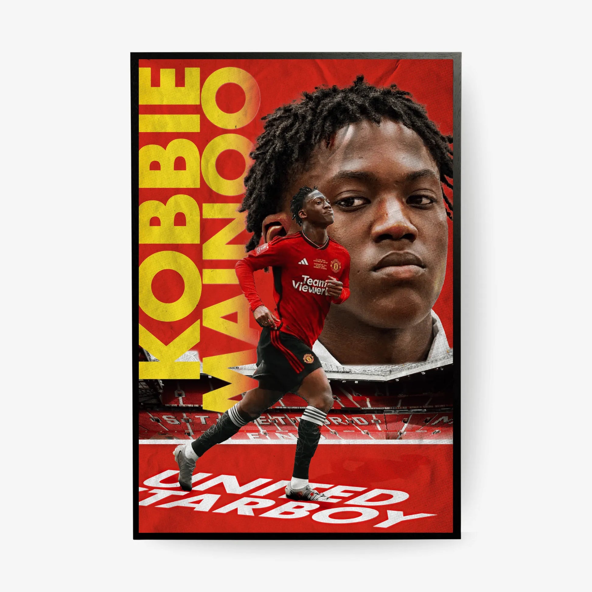 Kobbie Mainoo Manchester United football poster wall art