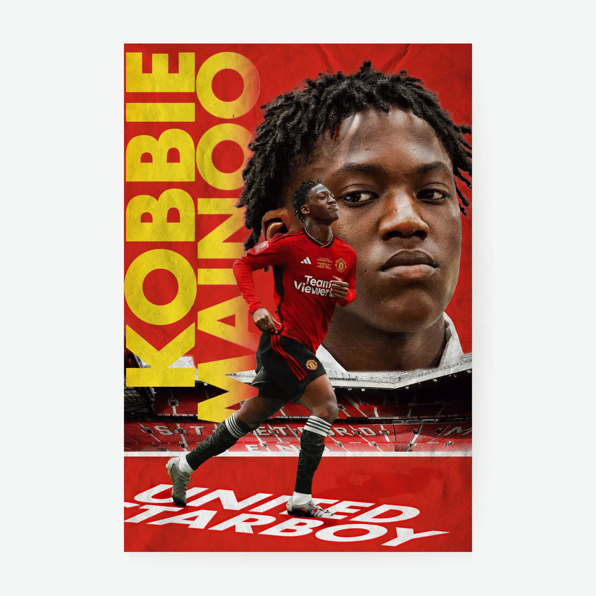 Kobbie Mainoo United Starboy football poster print