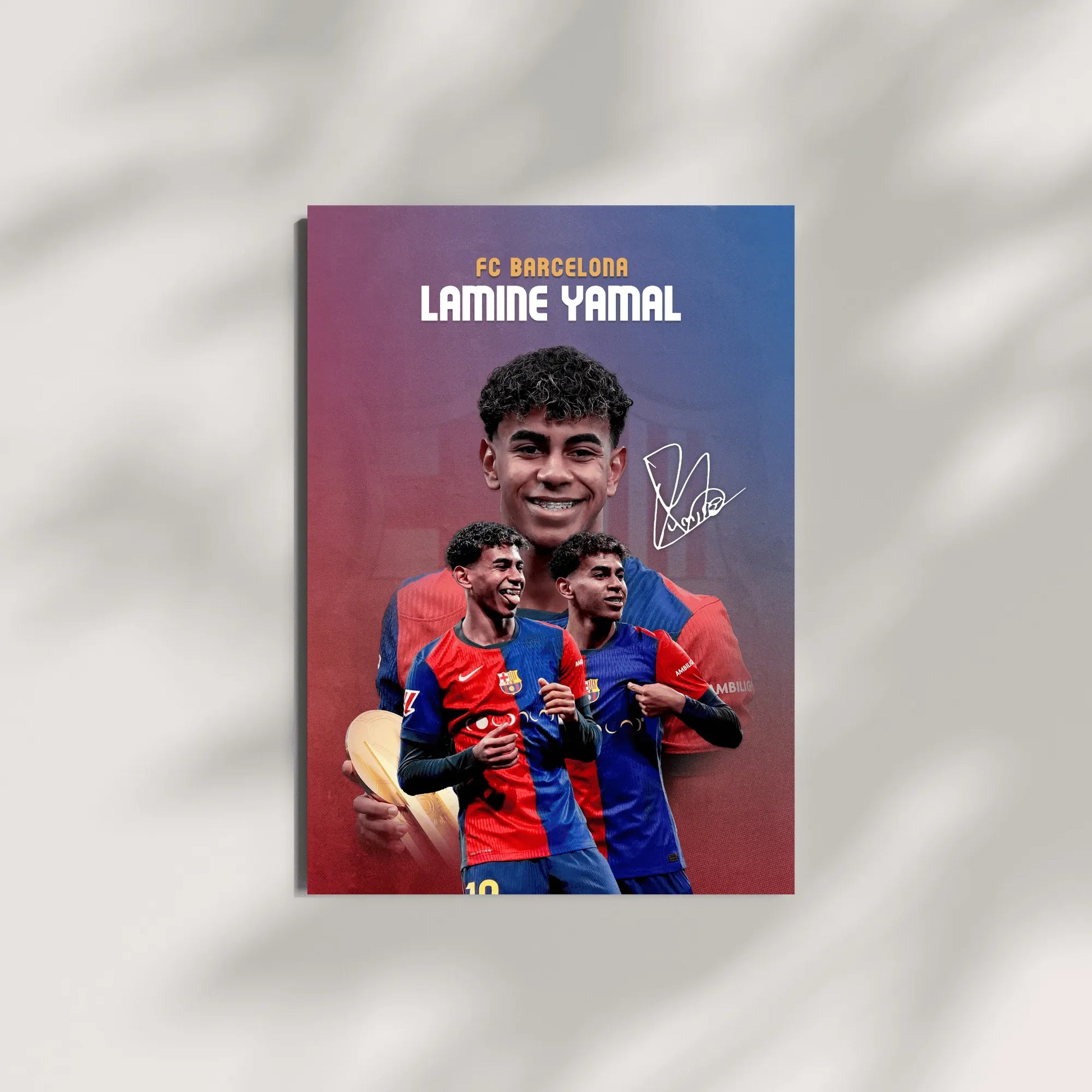 Stylish Lamine Yamal Barcelona wall art decor for fans