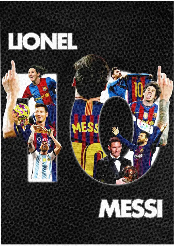 Lionel Messi ’Legacy’ | Poster Black / 30X40 Cm Premium Matte Papper