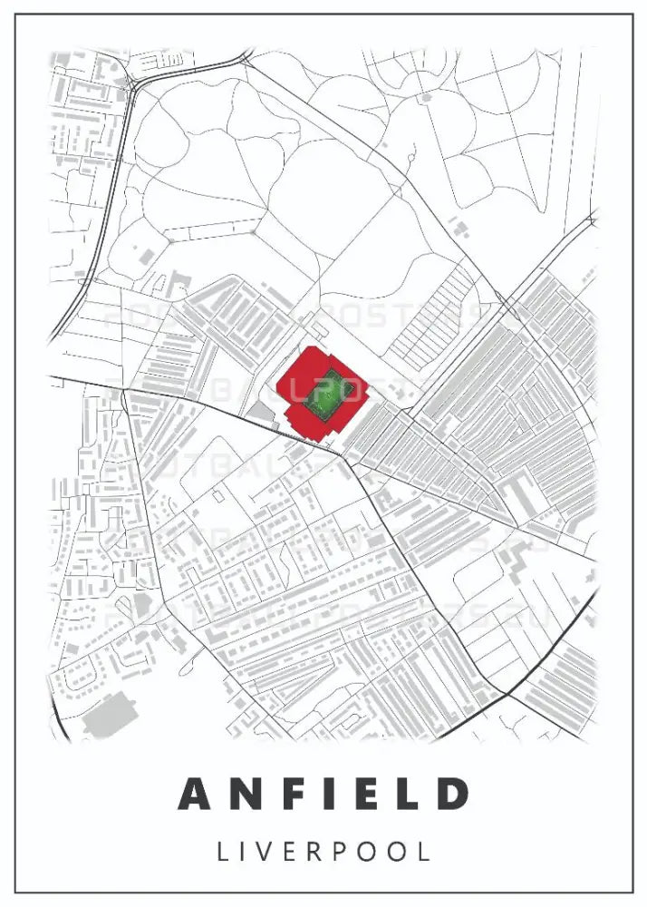 Liverpool Fc Stadium Map | Poster