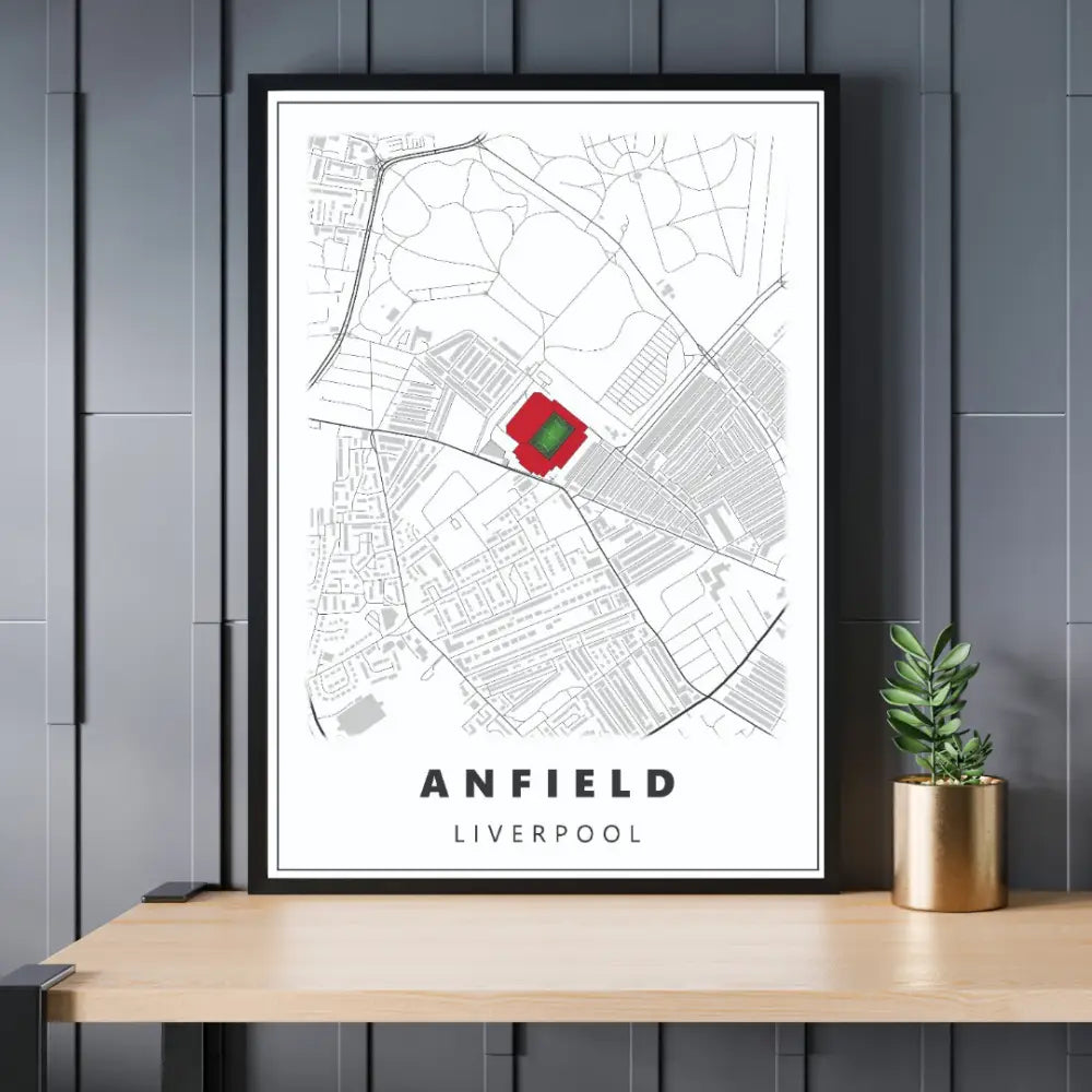 Liverpool Fc Stadium Map | Poster