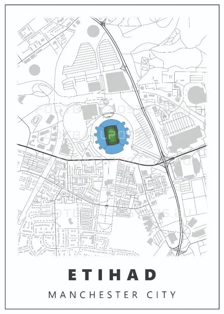 Manchester City Stadium Map | Poster