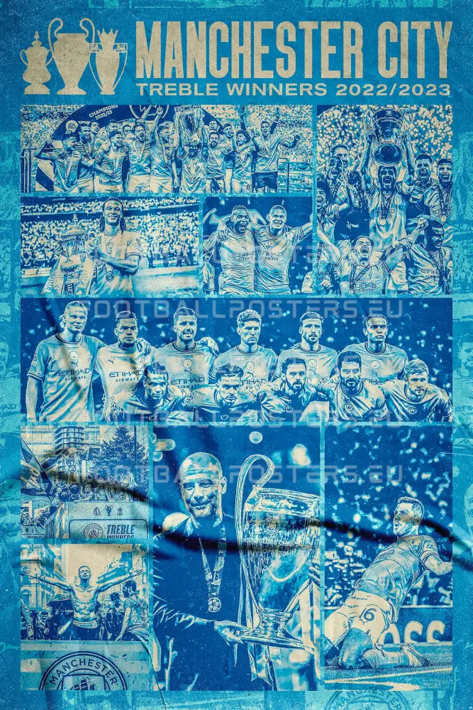 Manchester City ’Treble Winners’ | Historic Poster