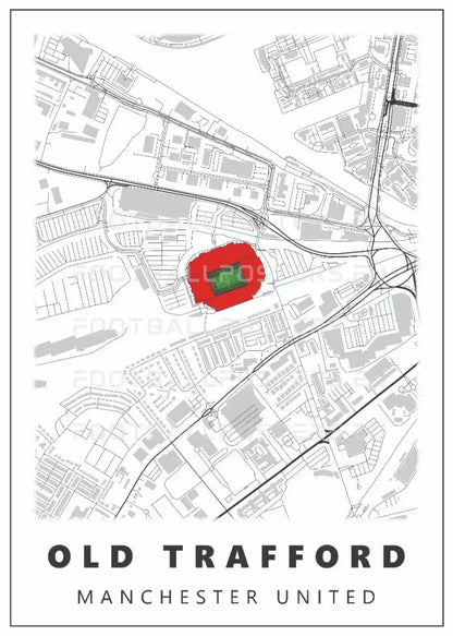 Manchester United Stadium Map | Poster