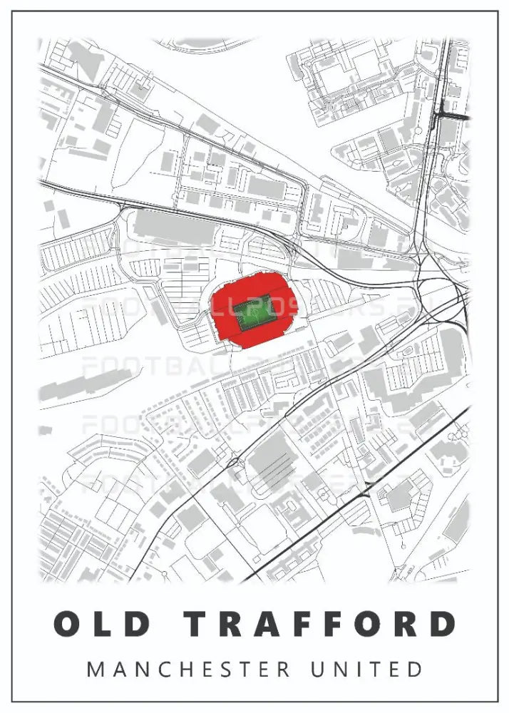 Manchester United Stadium Map | Poster