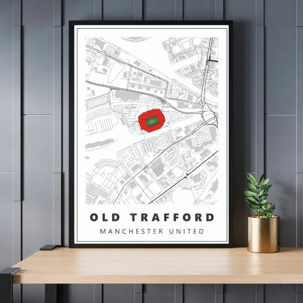 Manchester United Stadium Map | Poster