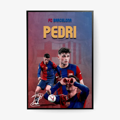 Pedri Barcelona football poster wall art