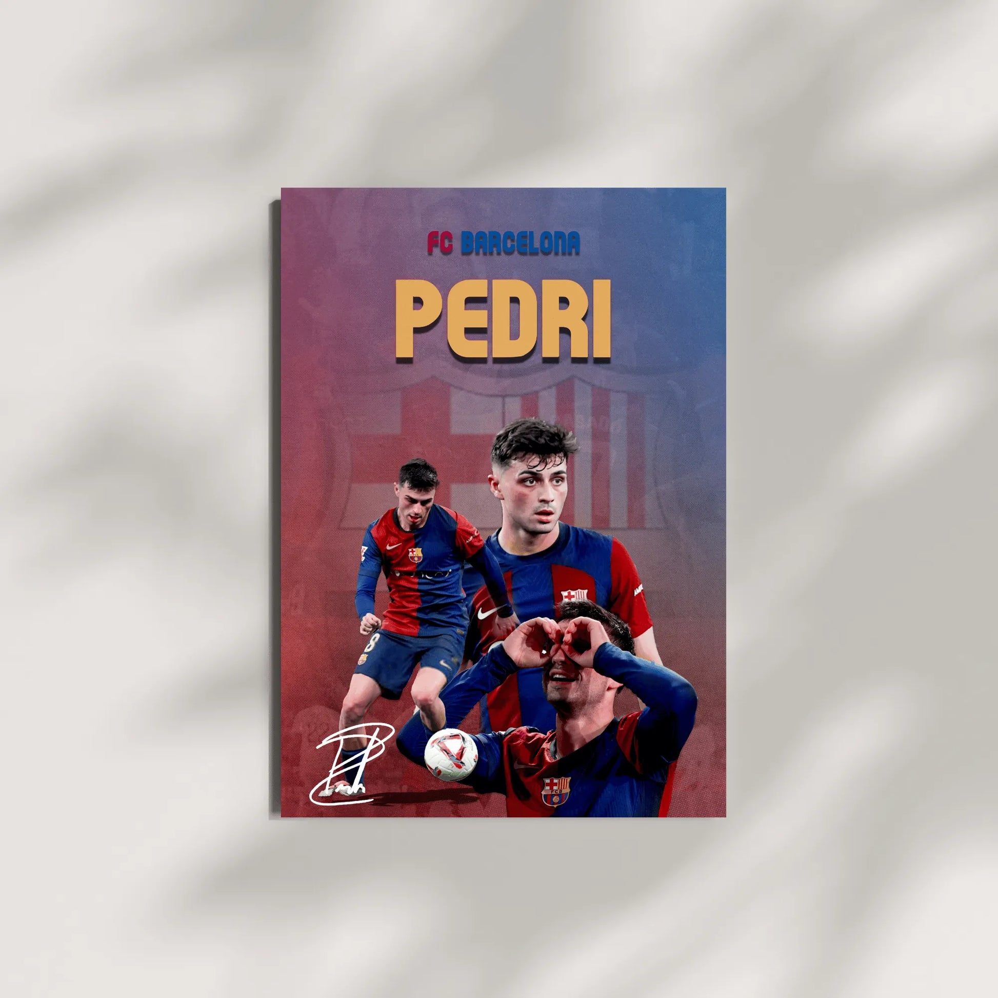 Pedri Barcelona wall art football poster