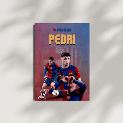 Pedri Barcelona wall art football poster