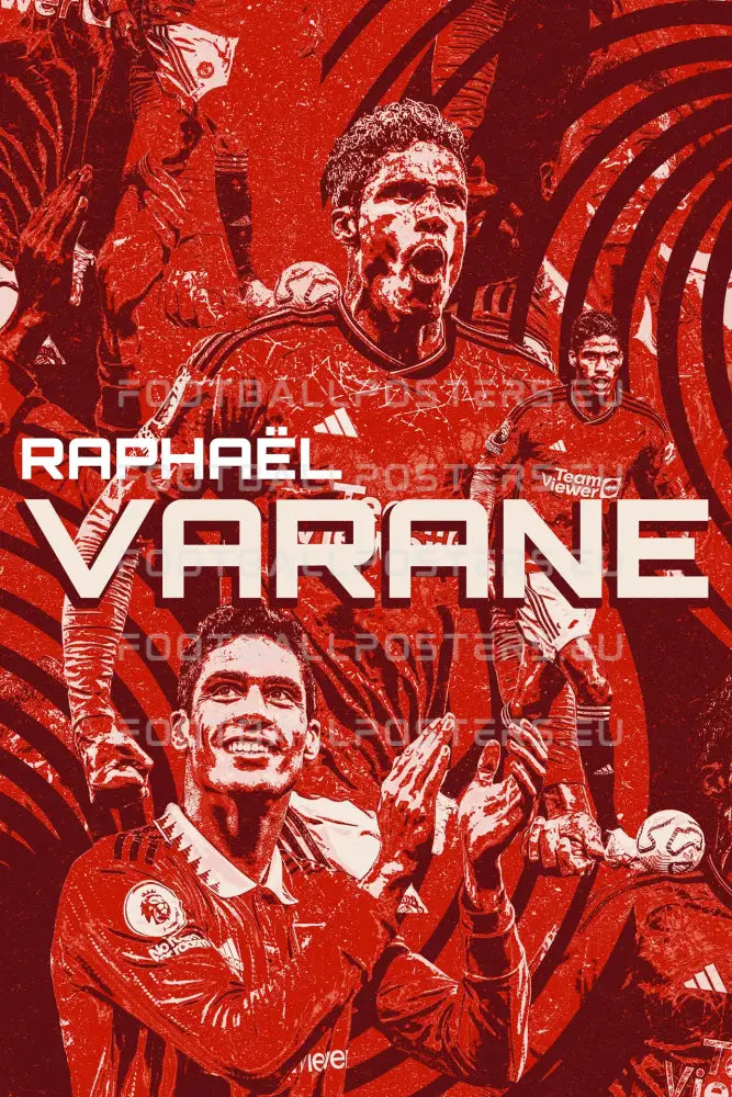 Raphael Varane Poster | Manchester United | Football Art | Premium ...