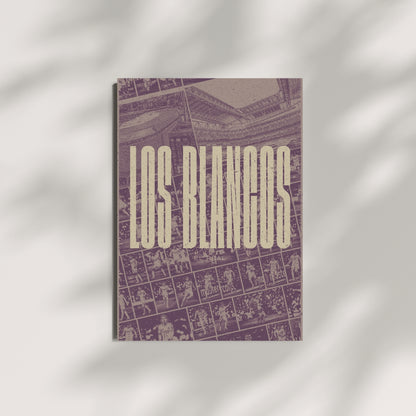 Real Madrid Los Blancos poster displayed as football wall art in a minimalist setting
