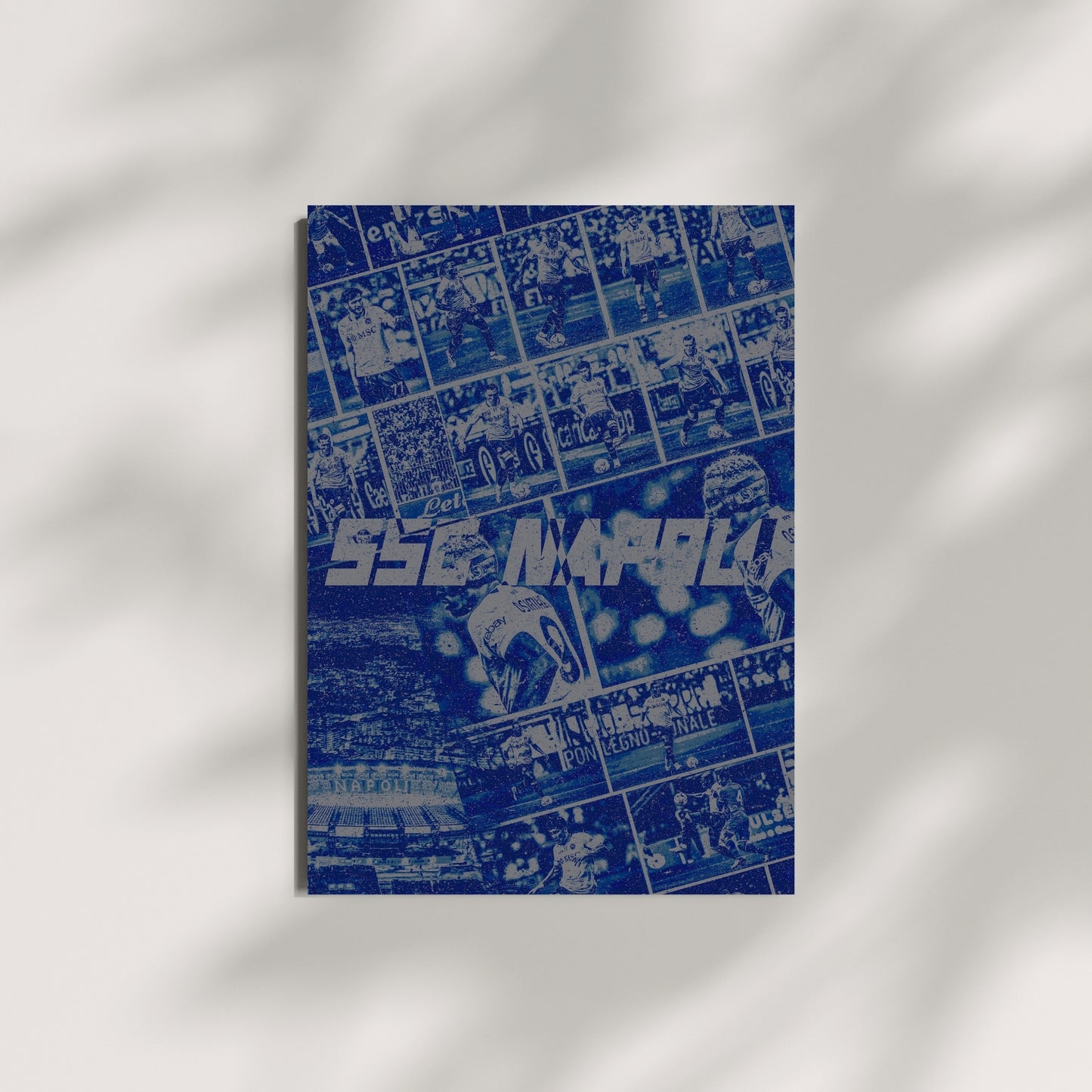 SSC Napoli football poster displayed as blue football wall art
