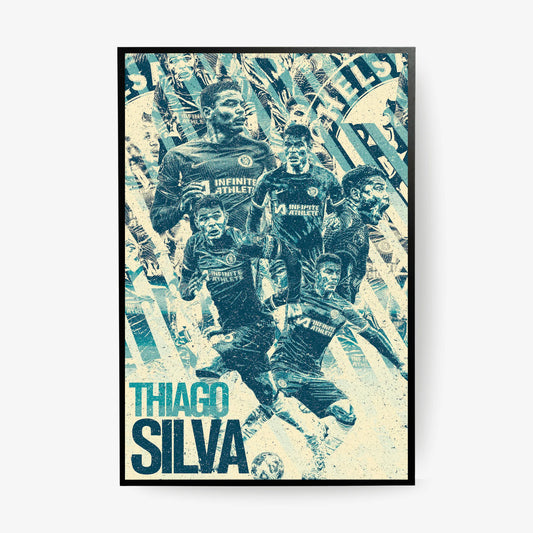 Thiago Silva Chelsea football poster wall art