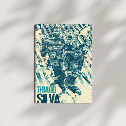 Thiago Silva Chelsea wall art football poster