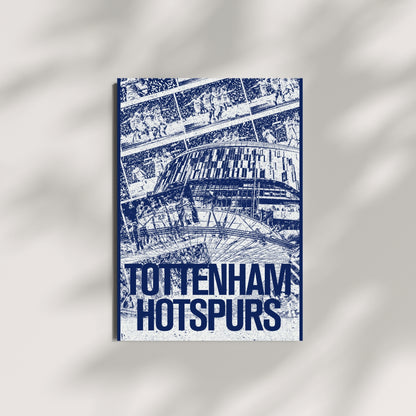 Tottenham Hotspur stadium wall art displayed against a minimalist wall