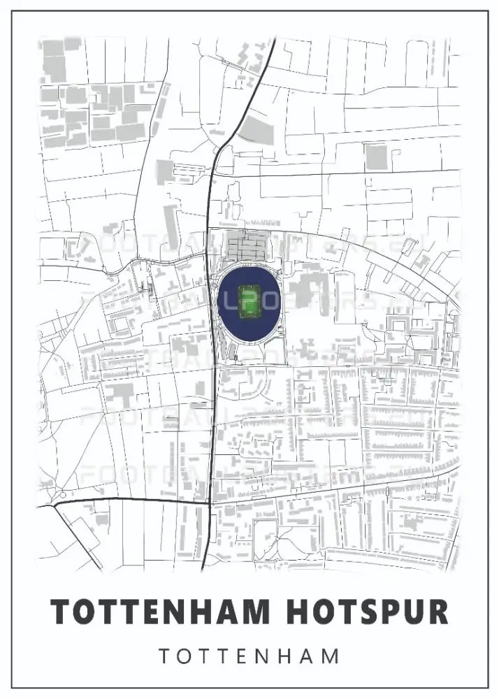 Tottenham Hotspurs Stadium Map | Poster