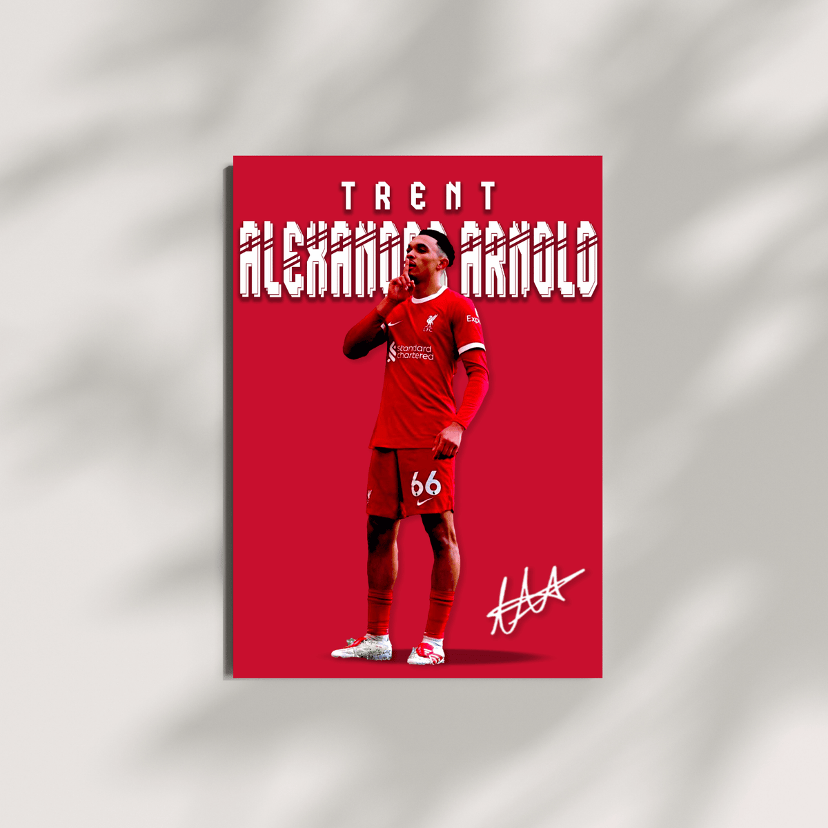 Trent Alexander-Arnold Liverpool poster shadow background modern football wall decor