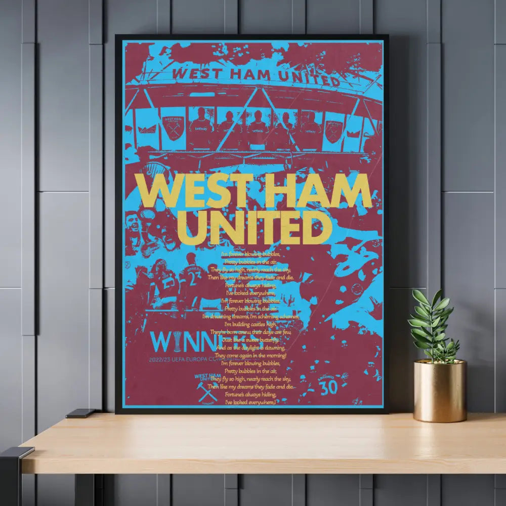 West Ham United Poster | Premium Football Art Print