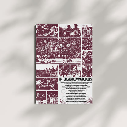 West Ham football poster displayed on a modern wall